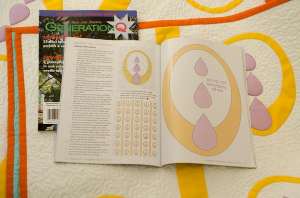 FeliciasWorld1's tweet image. My quilt, Spring Rain, is out in the latest issue of Generation Q magazine @GenQMag . So Excited!