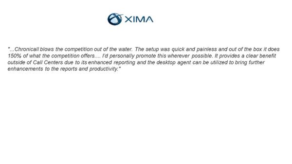 ximasoftware's tweet image. Thank you for the Roaring Recommendation Radiate IT!