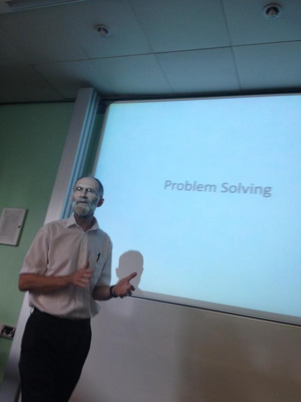 michaeljgrove's tweet photo. Problem solving in physics at #BSF14 with Gary Tungate from @unibirmingham  - we are getting some problems to do! http://t.co/cC88pJbNgW