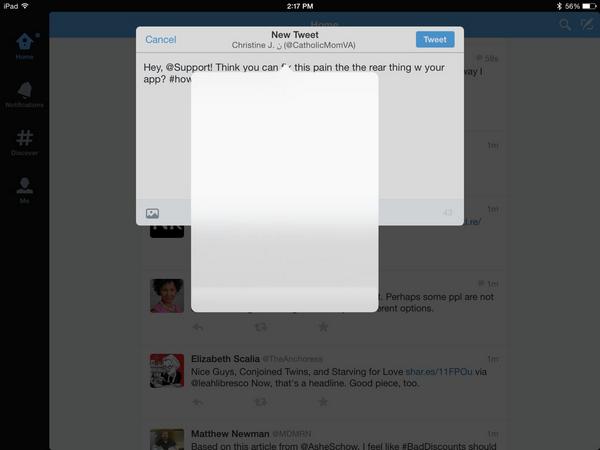 CatholicMomVA's tweet image. Hey, @Support! Think you can fix this pain the the rear thing w your app? #howcaniseewhatimtyping #hashtagproblems
