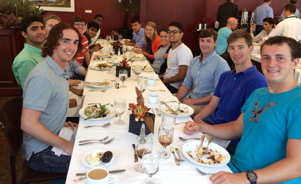 gallaugher's tweet image. #BCventures lunch w/10 star student &amp;amp; @HighlandCapital's @CJ_Reim and @ycombinator alum Adam Roberts of @shoptheorem