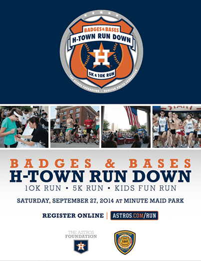 RunHouston's tweet image. The Houston @Astros Badges &amp;amp; Bases 10K/5K takes place Saturday, Sept. 27 at Minute Maid Park! astros.com/run
