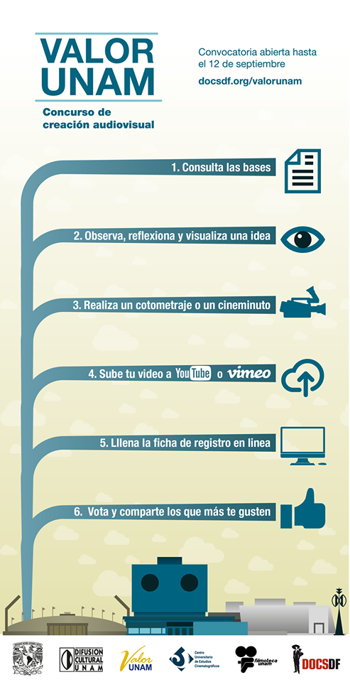 ValorUNAM's tweet photo. ¿Vas a participar con un cineminuto? Recuerda que la duración máxima es de 60 segundos #ValorUNAM http://t.co/IwKNIpBiZ0