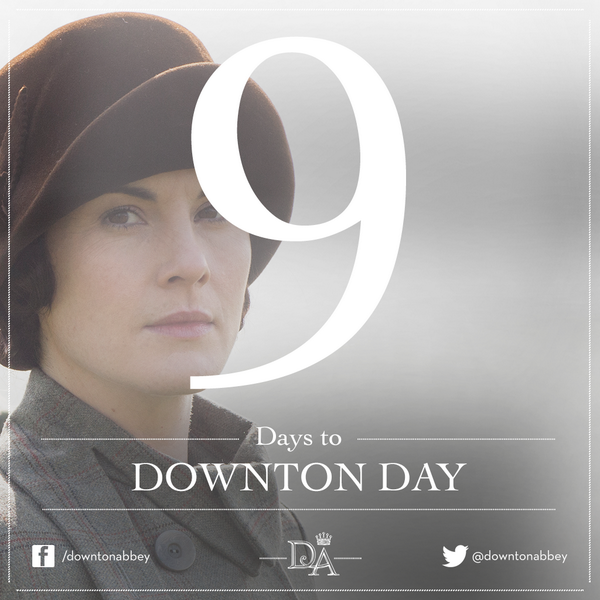 DowntonAbbey's tweet photo. 9 days to #DowntonDay! #CountDownton #Downton http://t.co/fXGP3FDcwp
