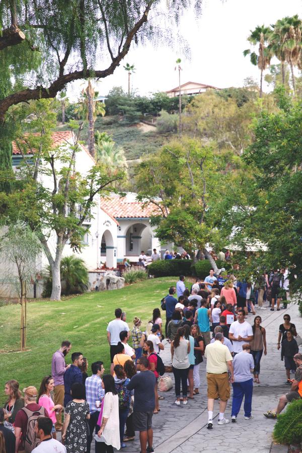 ccbcmurrieta's tweet photo. Can you believe its already been more than two weeks since you were waiting in this line? #ccbcfall14 is underway! http://t.co/NDWdMDwFNg