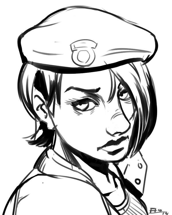 EMannLand's tweet photo. Some female friends were mad that #JillValantine 's face was changed in #ResidentEvil This is me drawing her OG face http://t.co/DaFZlt9RST