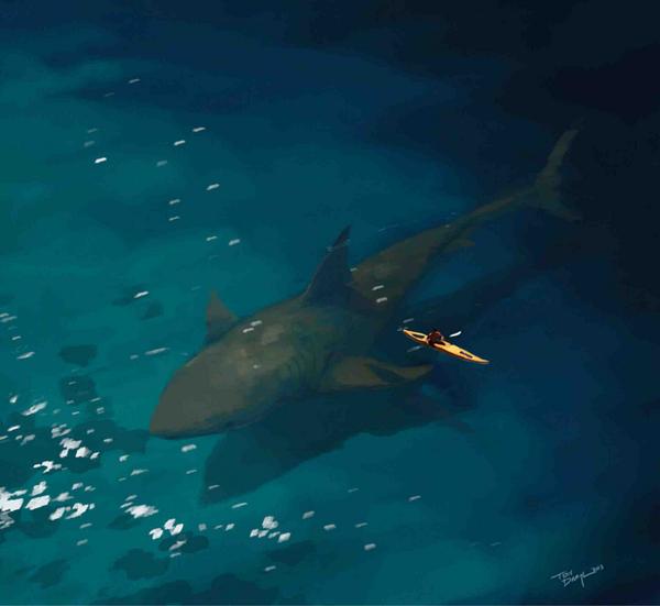 UberFacts's tweet photo. If Megalodon sharks were around today, this is what you might see. http://t.co/SsEFhyXuDB