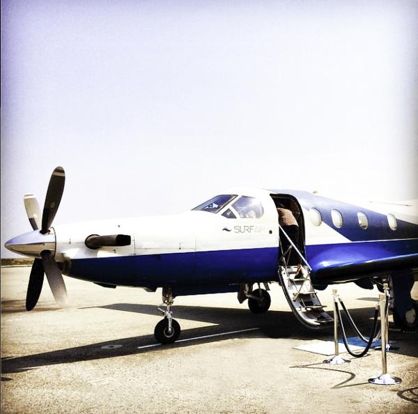 SurfAir's tweet image. "First timer. Up we go... #surfair #workcommute” Welcome aboard @sarahrosed!