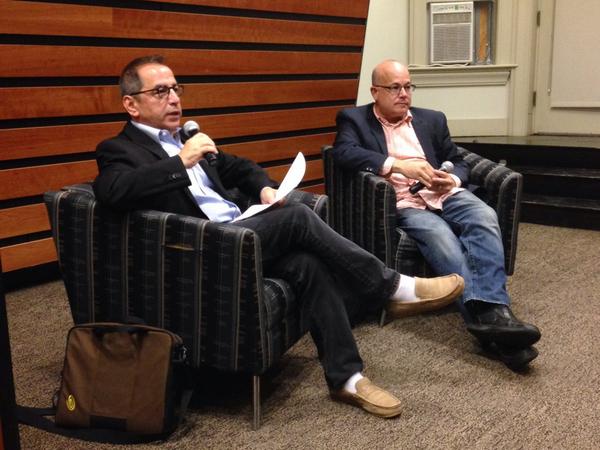macaulaynml's tweet photo. Chatting with @espanadoggie and @DamnRob at Macaulay tonight. http://t.co/ZIG5PMDwDg