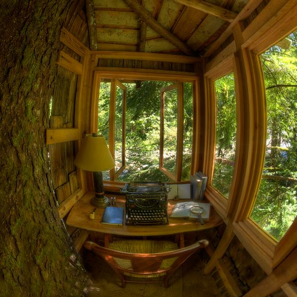 High up in the trees this looks like a place <a href="/JRRTolkien/">J.R.R. Tolkien</a> would be at home writing his novels