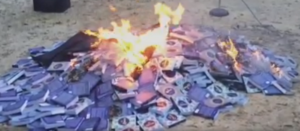 Burning Korans and ISIS flag 9/11 <a href="/DrTerryDJones/">Dr. Terry Jones</a> #sharia #tcot