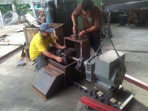 Assembling 20kw micro hydro turbine @CREATEborneo Nampasan Penampang