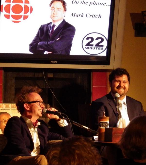 paddyjoeboyle's tweet photo. A special night for @Vic_Tonight. The disembodied voice of @markcritch warmed our hearts. @MrSammyLee wept. #yyj http://t.co/aqcYOx6lKM