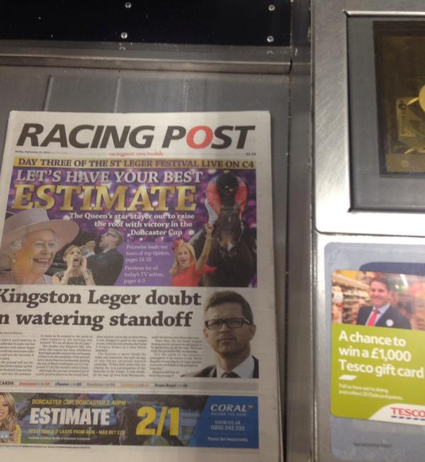 Pick up a copy of racing post this morning plenty instore for all your doncaster st leger needs#StLegerFestival 🐎