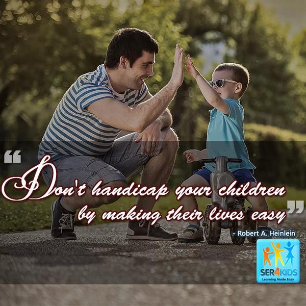 SER4KIDS's tweet image. #ParentingAdvice: Take time to teach your children how to do - not do it for them!