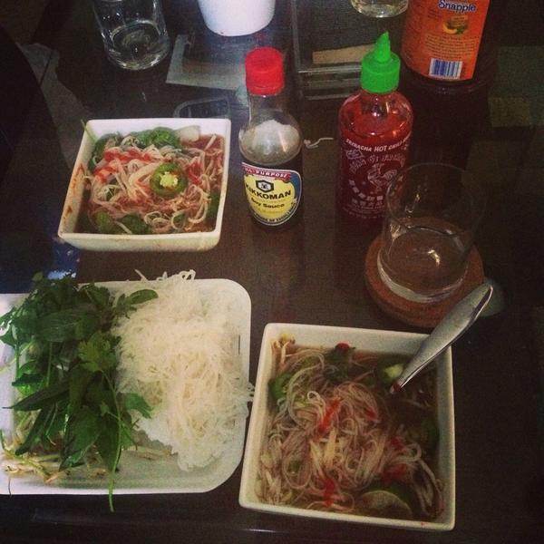 humanXcondition's tweet photo. Some Pho after a long recording sesh #PhockYeah http://t.co/XtJxdmh2o3