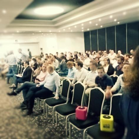 AnneJarry's tweet photo. Catch boxes for our questions sessions: classy! #selligentevent #kickoff #bcn #goodcatch http://t.co/Sl6uYRjvH6