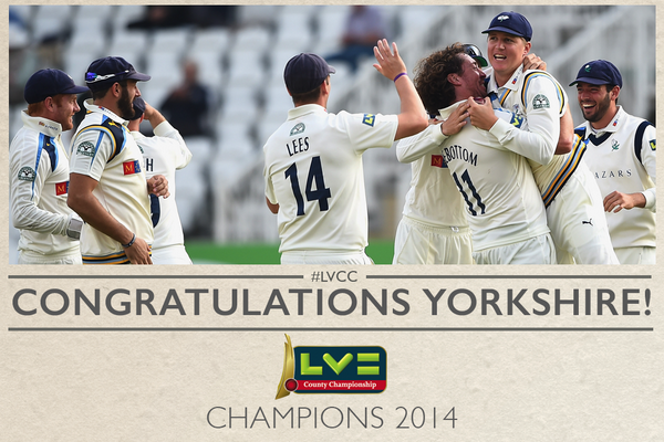Congratulations @Yorkshireccc!
#LVCC Champions 2014