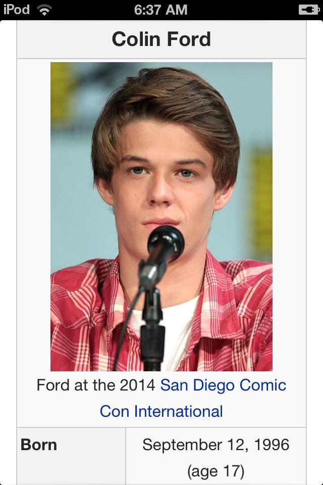 Happy birthday to my baby Colin Ford 
