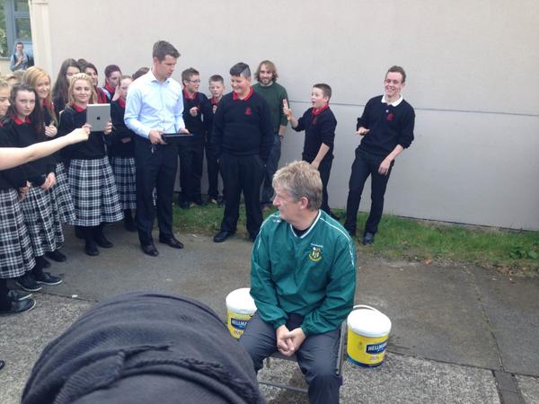 OFiaichCollege's tweet photo. Mr. Noonan participating in the Ice Bucket Challenge. http://t.co/k9wyxvpj5W