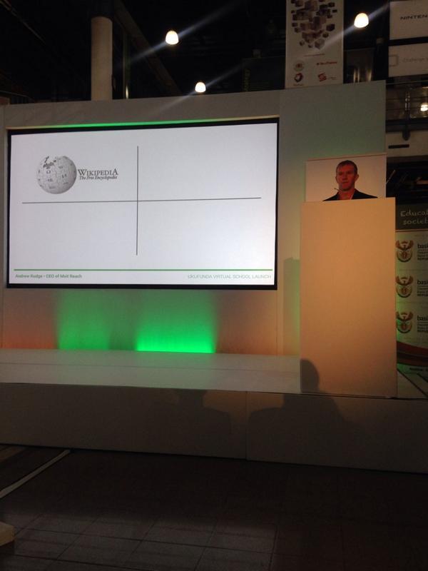 ZakesBantwiniSA's tweet photo. Now Mr Andrew Rudge CEO of mxit reach giving an insight about UKUFUNDA Virtual mobile school #learntogrowsa http://t.co/KAGvJ7oUMA