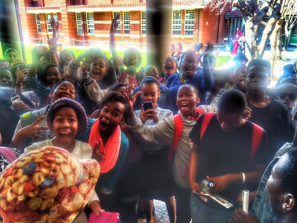 casspernyovest's tweet photo. Spent 5 minutes at ISSA .  It makes my heart smile when these kids faces light up when they see me. #Blessed http://t.co/Y5oUoRn08J