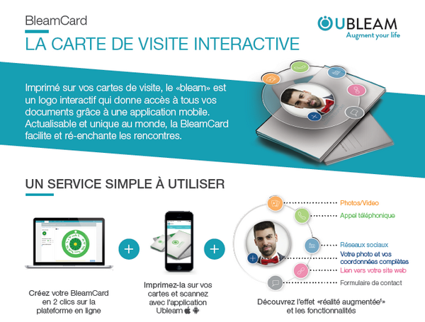 ubleam's tweet photo. RT @Figaro_Tech: #BleamCard la 1ère carte de visite en réalité augmentée présentée en vidéo http://t.co/LQkJlwFFX2 http://t.co/02uwkPIVmL