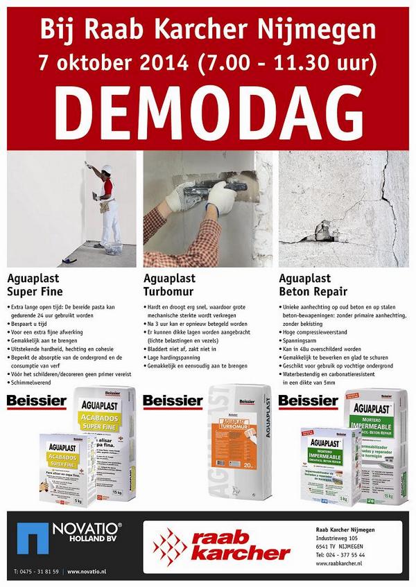 NovatioBouw's tweet photo. Wij gaan weer #demonstreren! Op 7 oktober staan we bij @RKB_Nijmegen van 7.00-11.30 uur. Mis het niet! #Aguaplast http://t.co/9B77jHHBRU