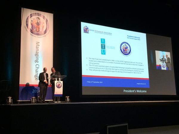 York Trials Unit awarded grant to develop clinical research in T&amp;O in the UK #BOAAC #managingchange