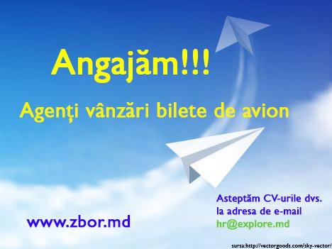 ZborMd's tweet photo. Agentia de Calatorii Explore şi Zbor.md angajează 
Agent Vînzări Bilete de Avion!!! 
https://t.co/at6KObLwku http://t.co/77QtIrVg5p