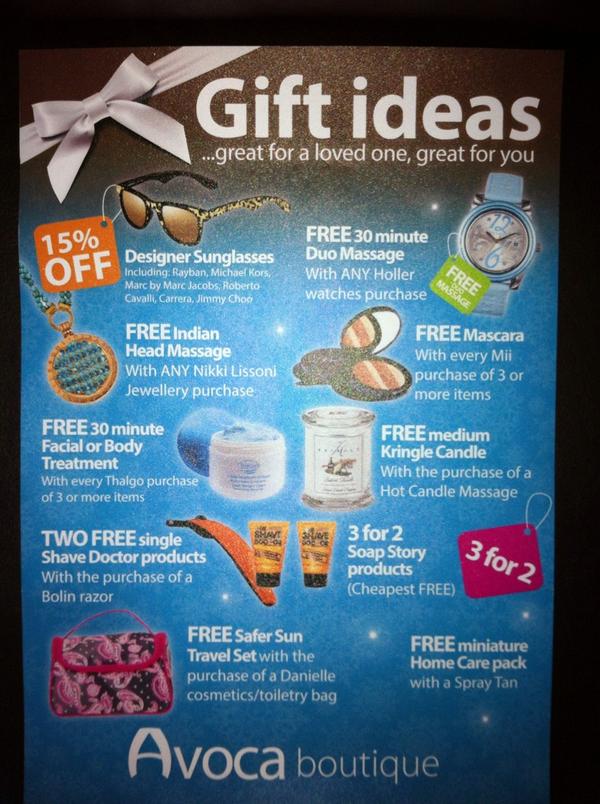 We have our gift ideas all ready for the up coming months.