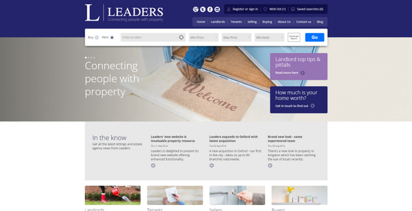 homeflow's tweet image. We are delighted to announce the launch of @LeadersLimited new  #website bit.ly/1tP91gc #EstateAgents