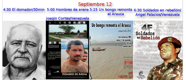 CinematecaTchir's tweet photo. #Tachira 12S | 4:30 EL DOMADOR | 5:00 HOMBRES DE ARENA / UN BONGO..| 6:30 SOLDADOS EN REBELIÓN. http://t.co/mmiW1SpjUJ .@casadelartista