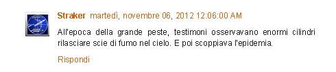 #StrakerEraPresenteQuando All'epoca della grande peste del 1300 misteriosi cilindri rilasciavano scie chimiche.