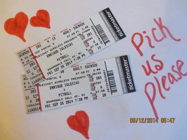 lmousea's tweet image. So excited to be going to @pitbull and @enrique305 at Atlantic City's Boardwalk Hall, Please Pick Us #formyfriend