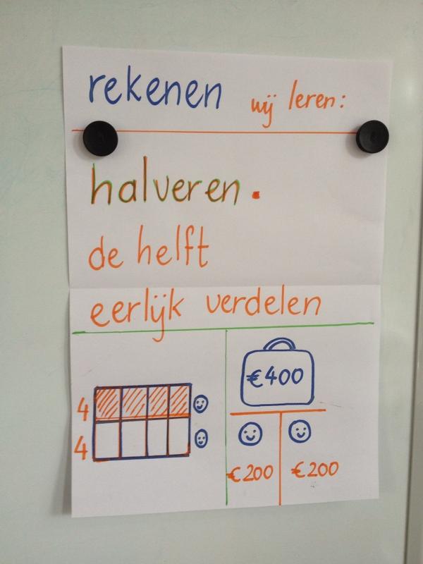 Top! RT @SBOMeander: Halveren? Groep 5 leert het! #rekenen  #Wizwijs
