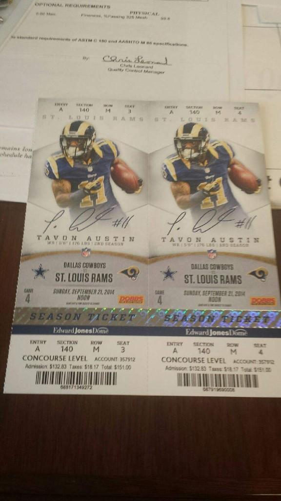 Just got my 50 yard line tickets <a href="/dallascowboys/">Dallas Cowboys</a> see you in STL