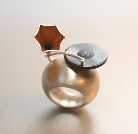 Sofia Costa Gomes | 'Phonograph ring', Silver and Acrylic