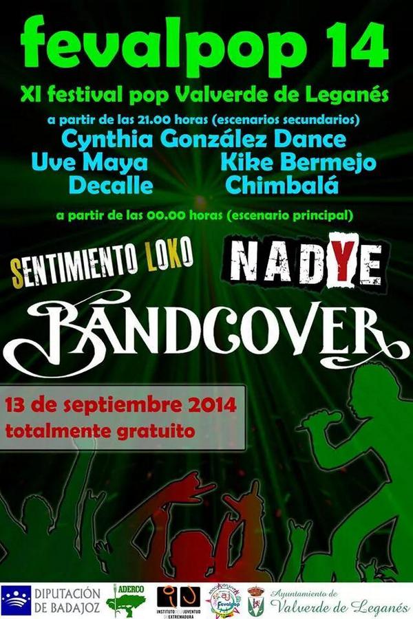 Nadyerock's tweet photo. Mañana estaremos en #Fevalpop de #ValverdedeLeganés #Badajoz junto a @_BANDCOVER_ y @SentimientoLoko sobre las 4 a.m. http://t.co/lFAfHSOQ7l