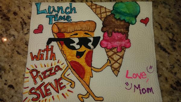 EightBitNinja's tweet image. Today's napkin note for Vinny :)