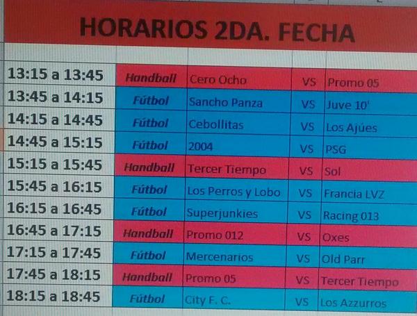 exasol2014's tweet photo. Horarios segunda fecha #exasol2014 Fútbol y Handball http://t.co/FEF2OdD3yg