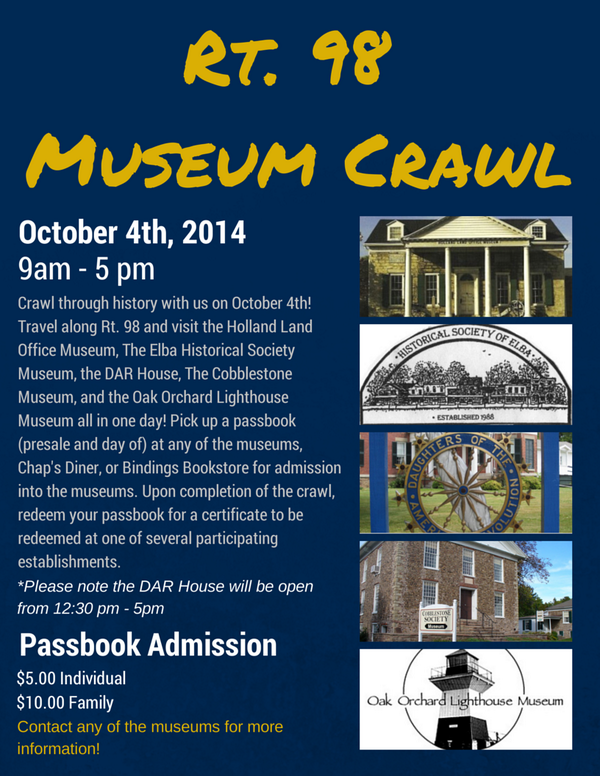 CobblestoneMuse's tweet photo. #RT98MuseumCrawl New event. We have partnered with other historical places along RT98. https://t.co/TAW4DICzaE http://t.co/JYLlLTfpA5