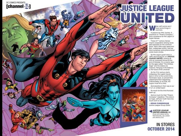 Johnny_DC_'s tweet photo. Come to think of it, the new #LegionOfSuperHeroes promo image looks VERY #PreNew52 - could it be?! #LongLiveTheLegion http://t.co/J66zdZ4bci