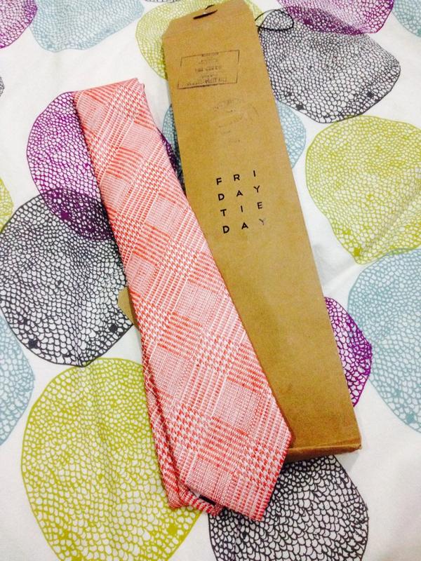 Ayumi141's tweet photo. What a wonderful treat for my husband from @FridayTieday in the mail today. Keep 'em coming guys! http://t.co/MFFGcNYcOJ