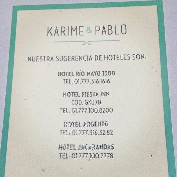 karimepablo18's tweet photo. Nuestra sugerencia de hoteles!!! #KarimePablo18 http://t.co/Hx3xAdIMgn