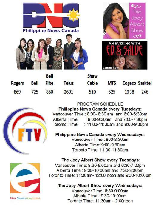 PinoyTVCanada's tweet photo. RFTV is now on FTV Channel Nationwide! #TVShows Check our Program Schedule http://t.co/gjfuqwrm0x