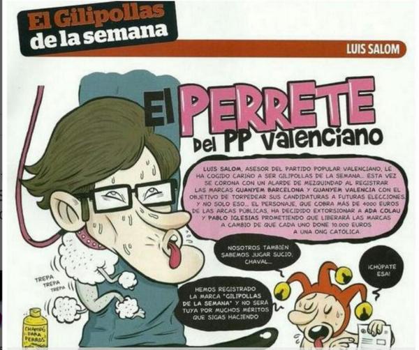 LUIS SALOM DE CARCAIXENT FENT MÈRITS. UNA VEGADA MÉS EL GILIPOLLAS DE LA SETMANA EN <a href="/eljueves/">El Jueves</a> levante-emv.com/comunitat-vale…