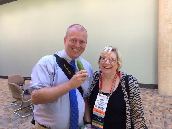 #Construct #CSIsocial <a href="/sheryl_dh/">Sheryl Dodd-Hansen</a> passes along CSI Yodeling Pickle award from  Casey Robb to <a href="/thegainesgroup/">Gaines Group Architects</a>