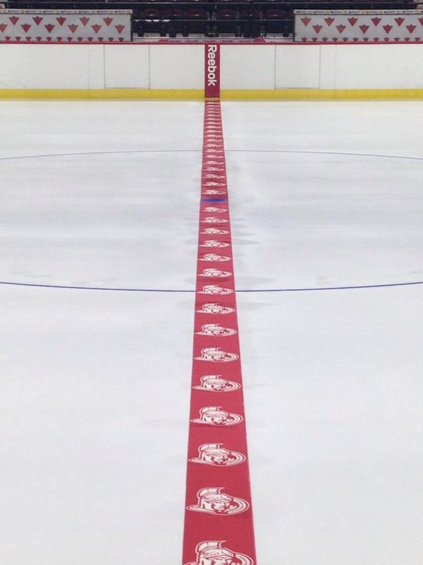 Niceeeeee👌 RT <a href="/CdnTireCtr/">Canadian Tire Centre</a>: Now, that's a pretty SENSational red line!