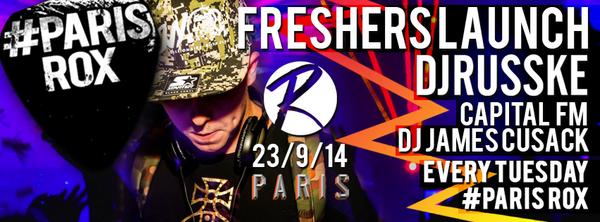 Saturdays_Sheff's tweet photo. SET THE DATE 23.09.14
DJ RUSSKE is hitting SHEFFIELD FRESHERS 2014 #ParisSheff #ParisRox https://t.co/Hw60E1Vw59 http://t.co/EAbKYkiWjl